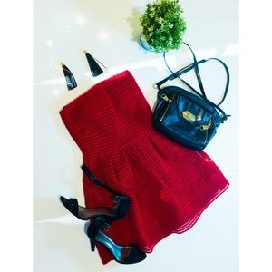 Forever 21 sexy strapless red cocktail dress